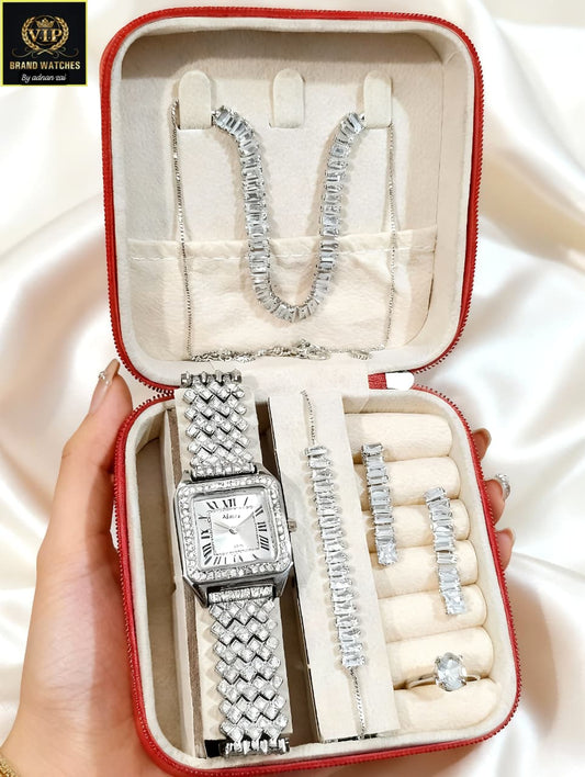 GIRL'S DAIMONDS STONE JEWELRY WATCH
