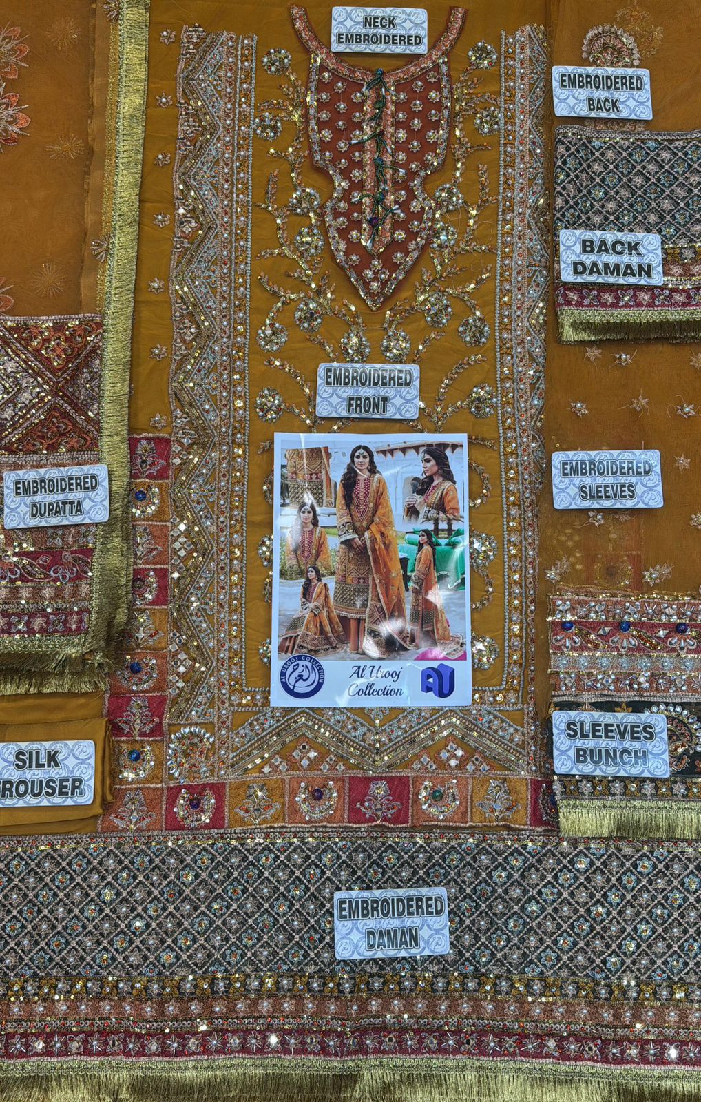 Shagun By Gisele Net Embroidered