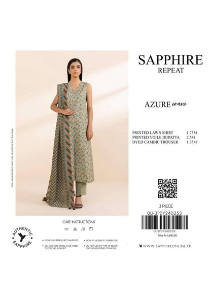 SAPPHIRE 3 PCS PRINTED LAWN