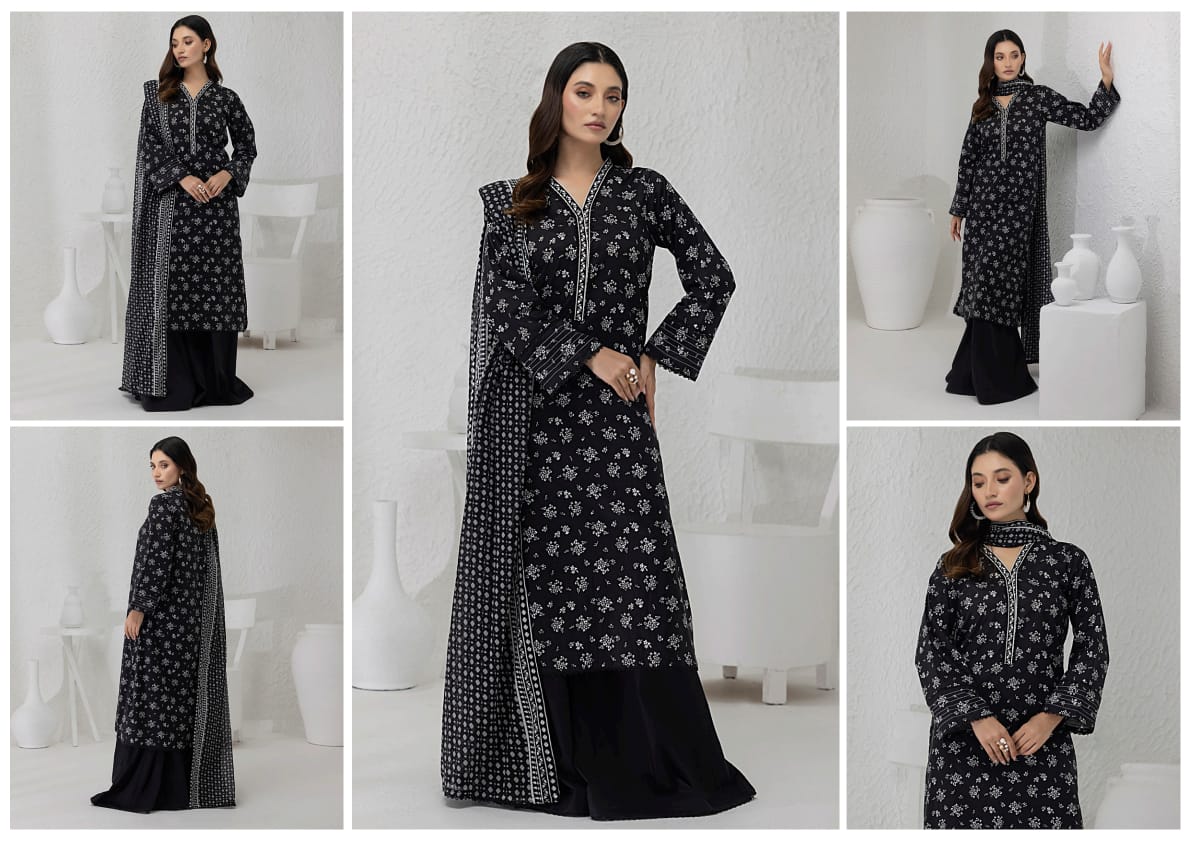 REGALIA BLACK & WHITE Digital Premium Printed Lawn Collection