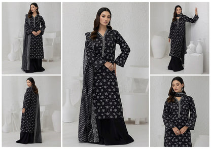REGALIA BLACK & WHITE Digital Premium Printed Lawn Collection