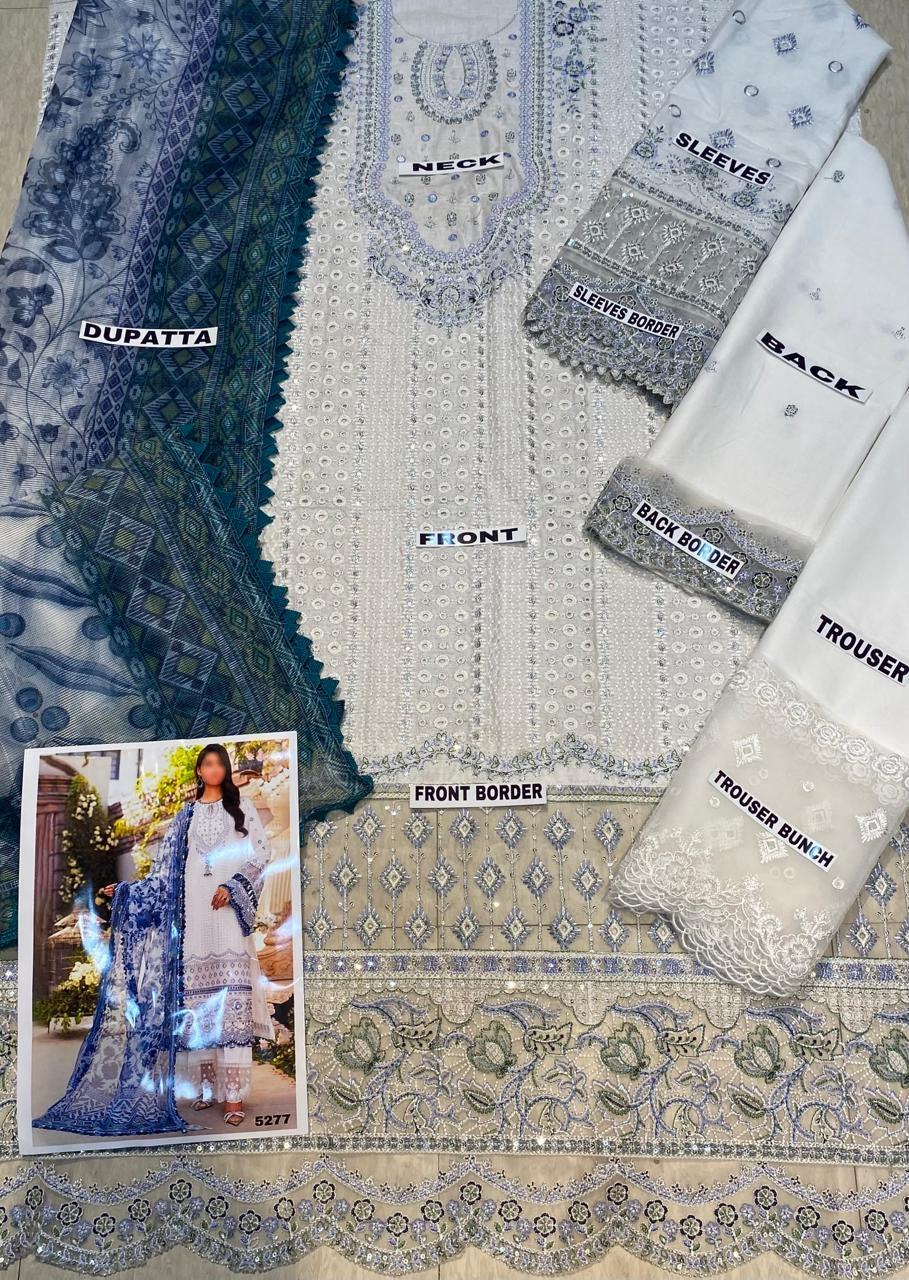 ANAYA CHIKANKARI LAWN COTTON NET