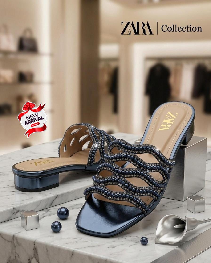 Zara Beaded Comfortable Slipper For Girls