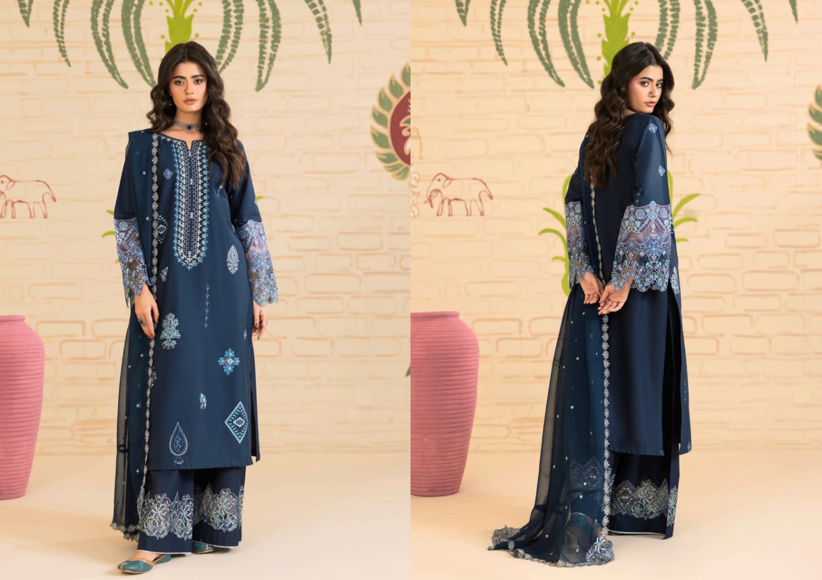 ZEENAT MOSHO PRET STITCHED COTTON CODES COLLECTION