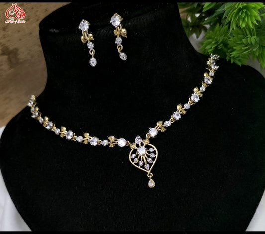 Indian Zarcon Gold plated party wear Set