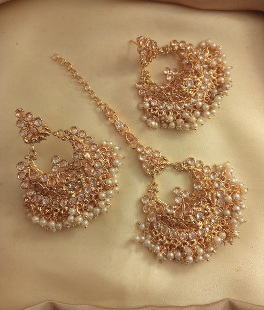 Casting Work Big Size Earrings With Teeka