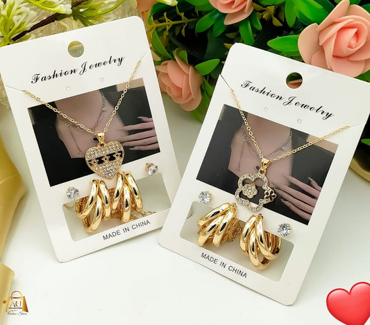 Locket Set with Korean Studs & tops