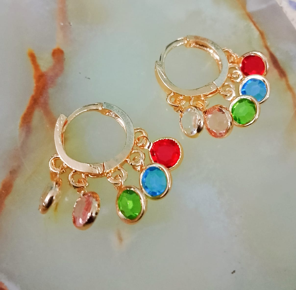 China gold plated earrings Bali