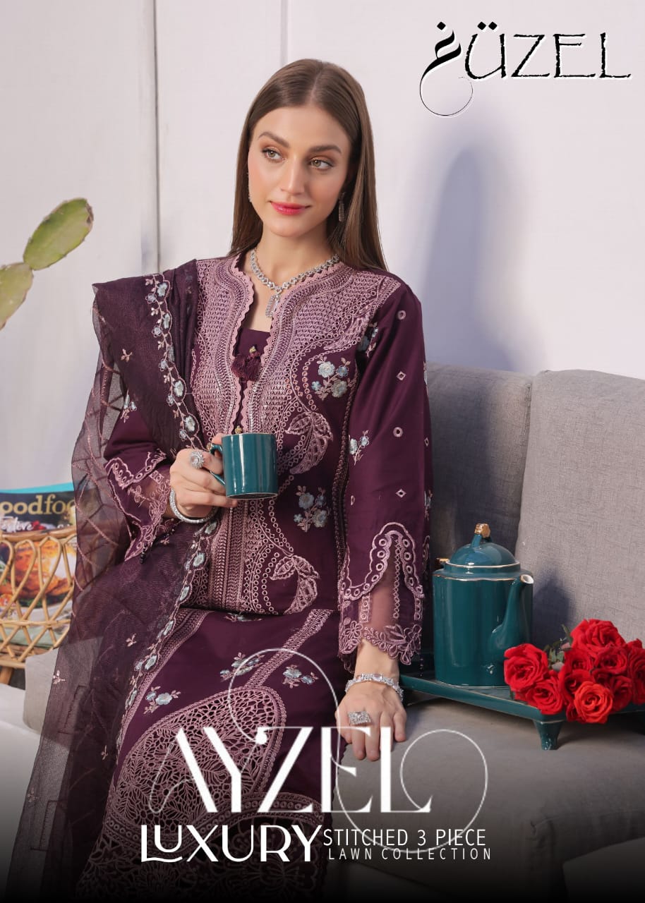 AYZEL GUZEL  FORMAL 3 PIECE Stitched Collection