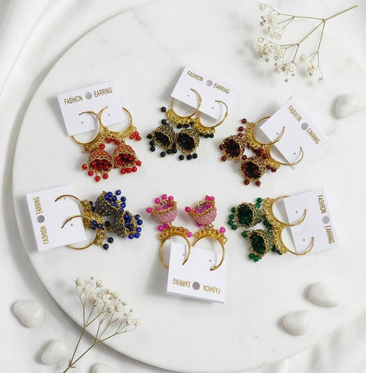 Multi Color Full Bali Gajra Design Jhumki