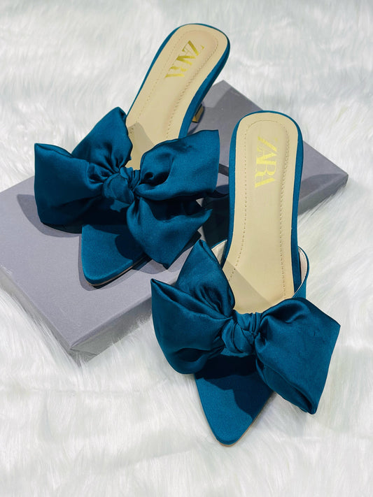 ZARA DOUBLE BOW HEELS