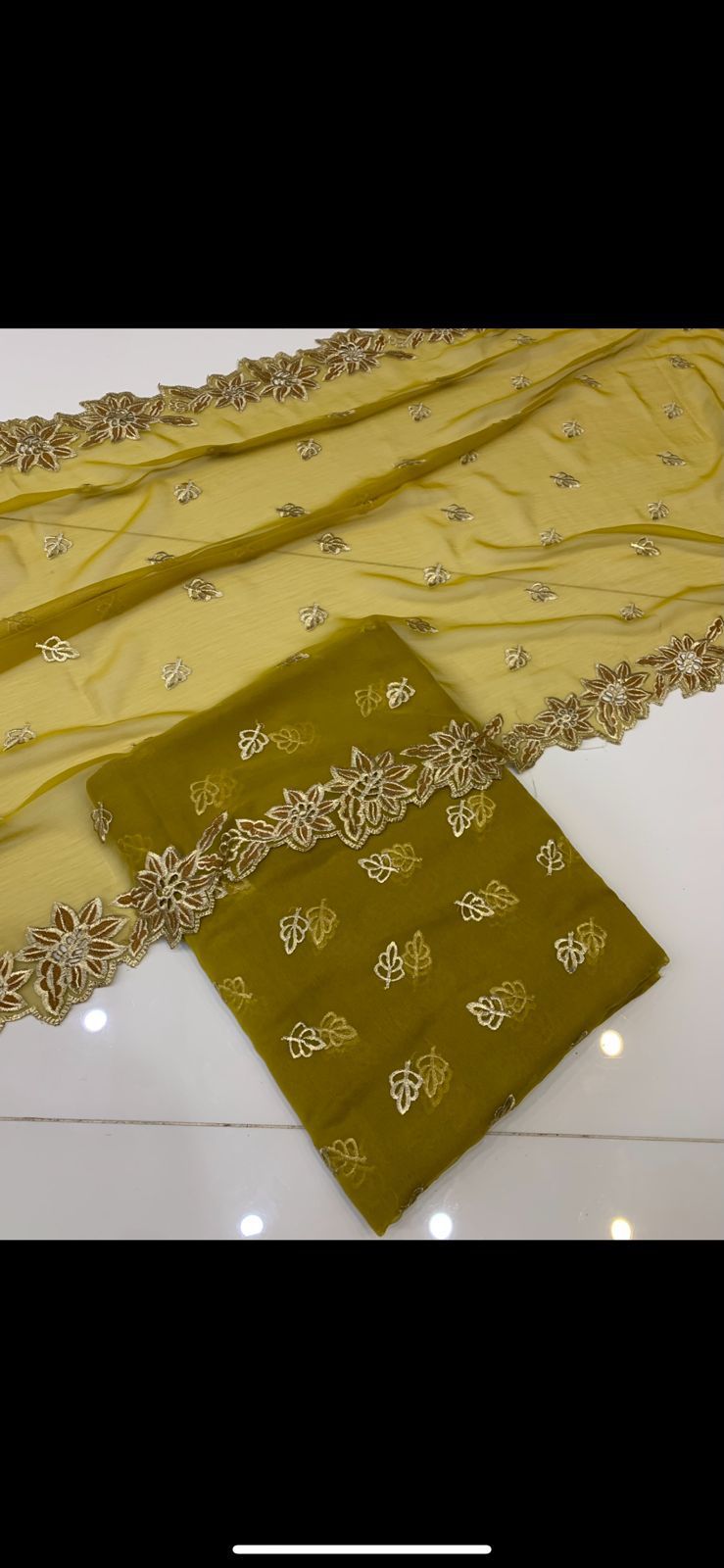 CHIFFON EMBROIDERED CUTWORK DUPATTA