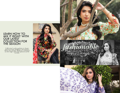 Bin Naeem DIGITAL PRINTED LAWN platinum