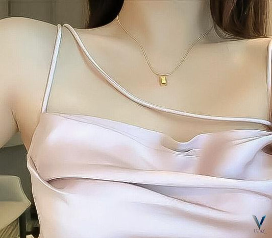 Fancy China Stainless steel Gold bar Locket