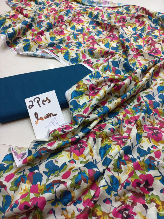 AL-KARAM KASTURI PRINTED LAWN COLLECTION 2 Pcs