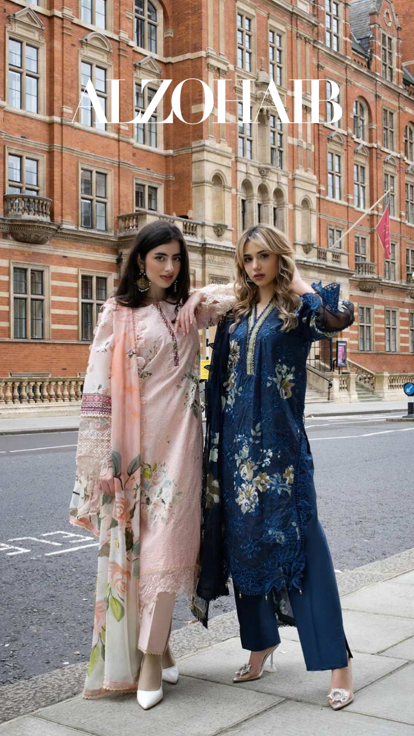 ALZOHAIB SUNSHINE BLOOM England Stories Embroidered Lawn