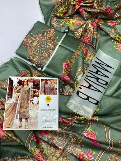 Maria-B Lawn Shirt & Lawn Dupatta