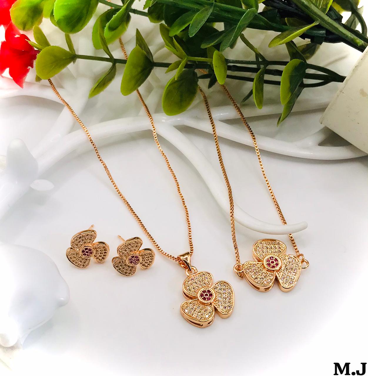 GOLD PLATED ZIRCON COMBO SET