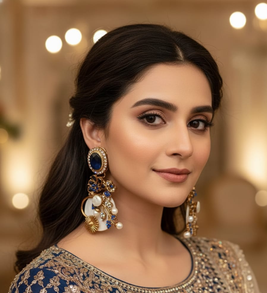 Fancy Stone Work Earrings