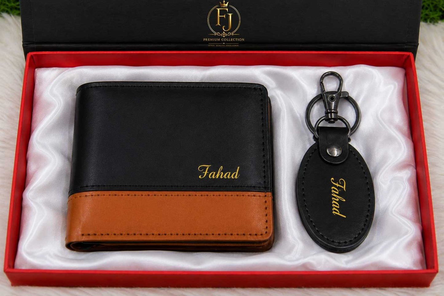 Two Tone Wallet With Keychain