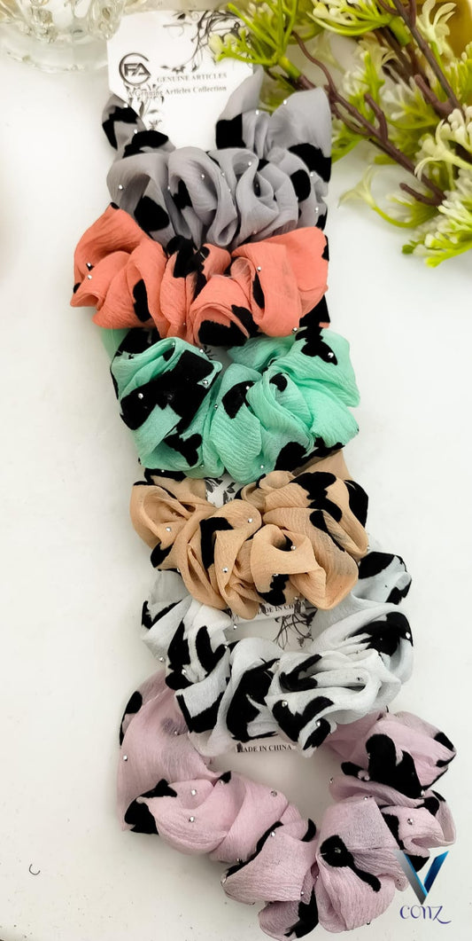 Fancy China printed Scrunchie
