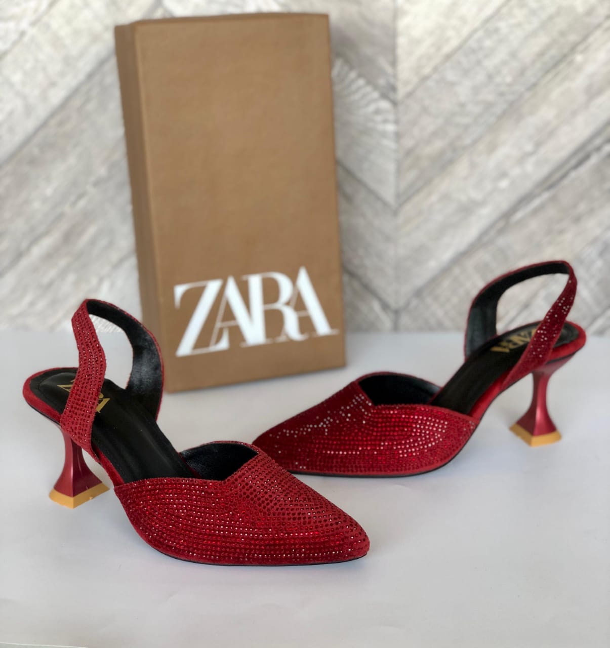 ZARA Stone Heels