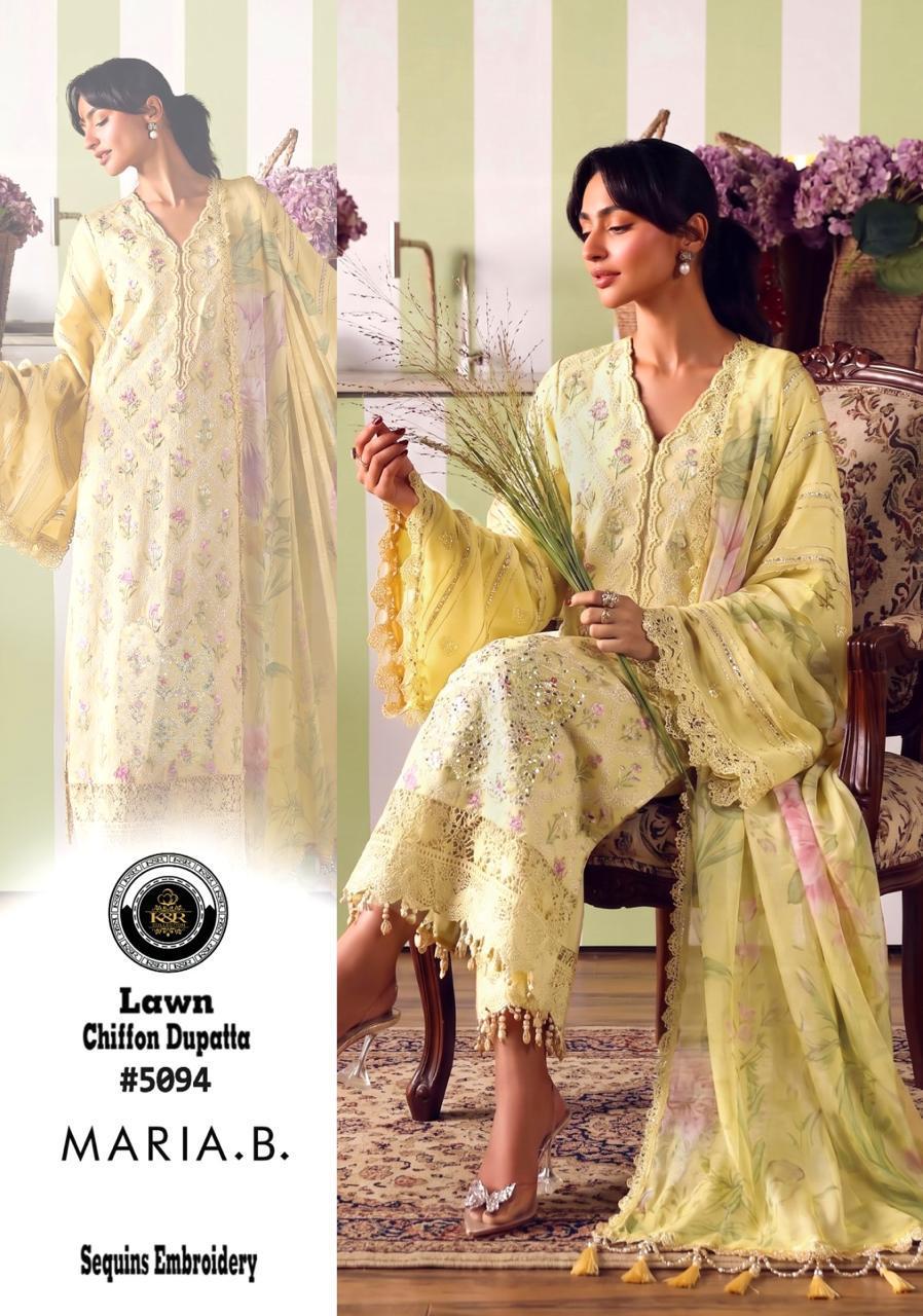 K&R Lawn Shirt with Sequence Embroidery