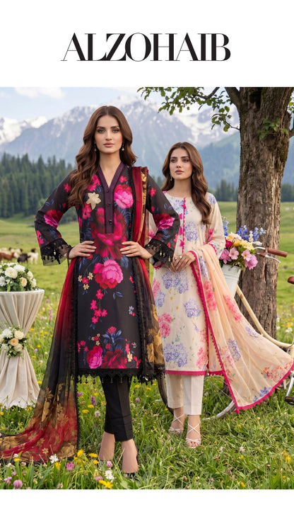 COLORS DIGITAL PRINTED LAWN CHIFFON DUPATTA EDITION