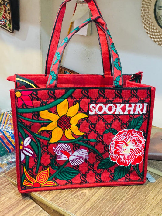 Sookhri brand with full Embroidery tod bag