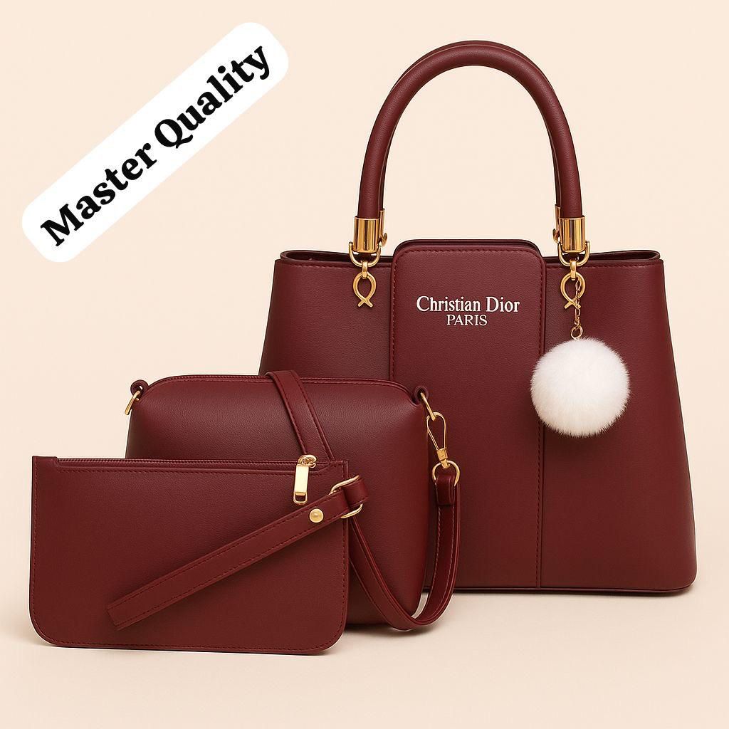 Christian Dior 3 Pcs Shoulder Bag With  Keychain