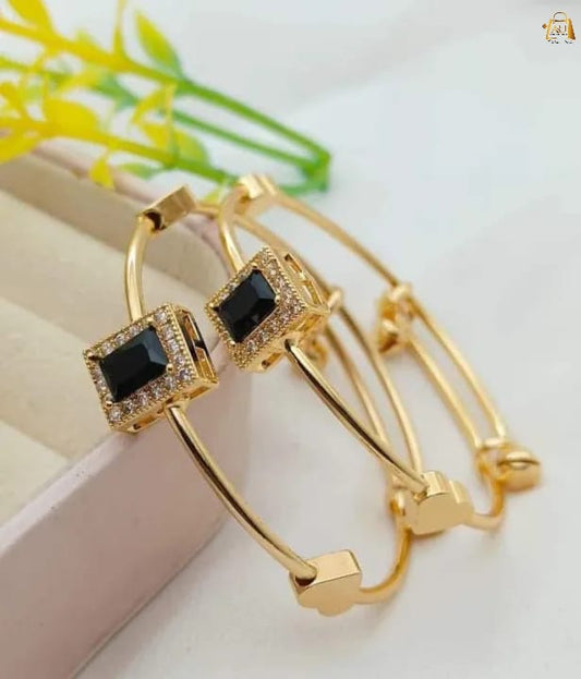 Zircon Gold Plated Pair Bracelets for kids