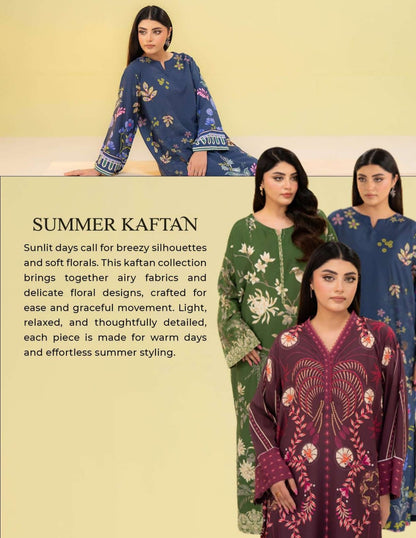 SUMMER KAFTAN BY AMAL 2 Pcs CO-ORDS SILK KAFTAN