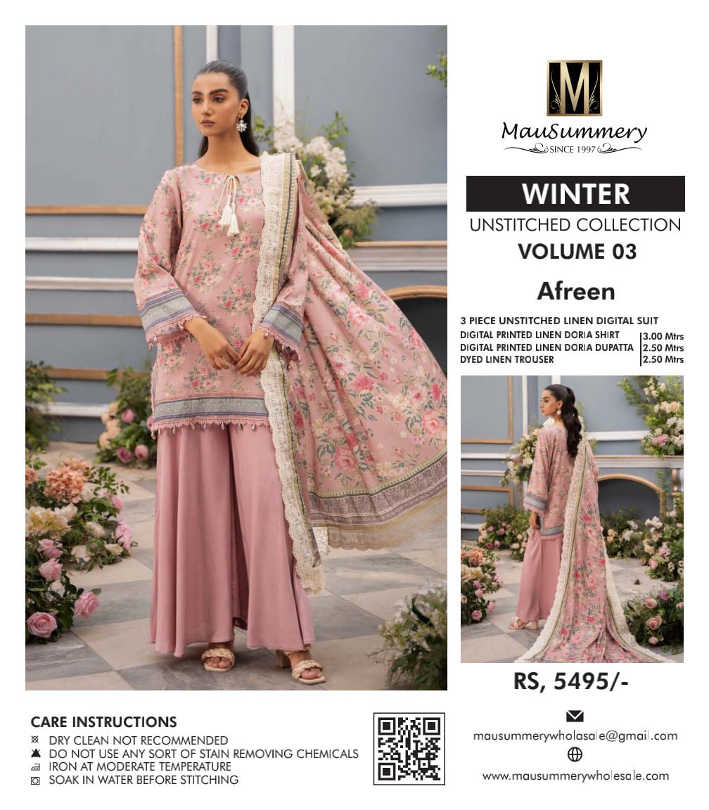 MAUSUMMERY Digital Printed Linen Bana Dora Collection
