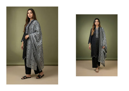 BLACK & WHITE DIGITAL PRINED LAWN COLLECTION 2026
