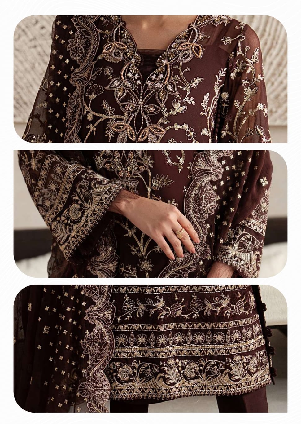 Gulaal Unstitched Embroidered Chiffon