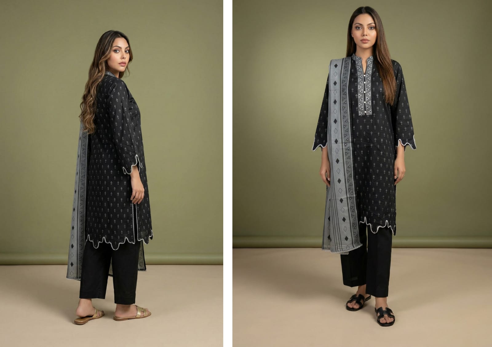BLACK & WHITE DIGITAL PRINED LAWN COLLECTION 2026