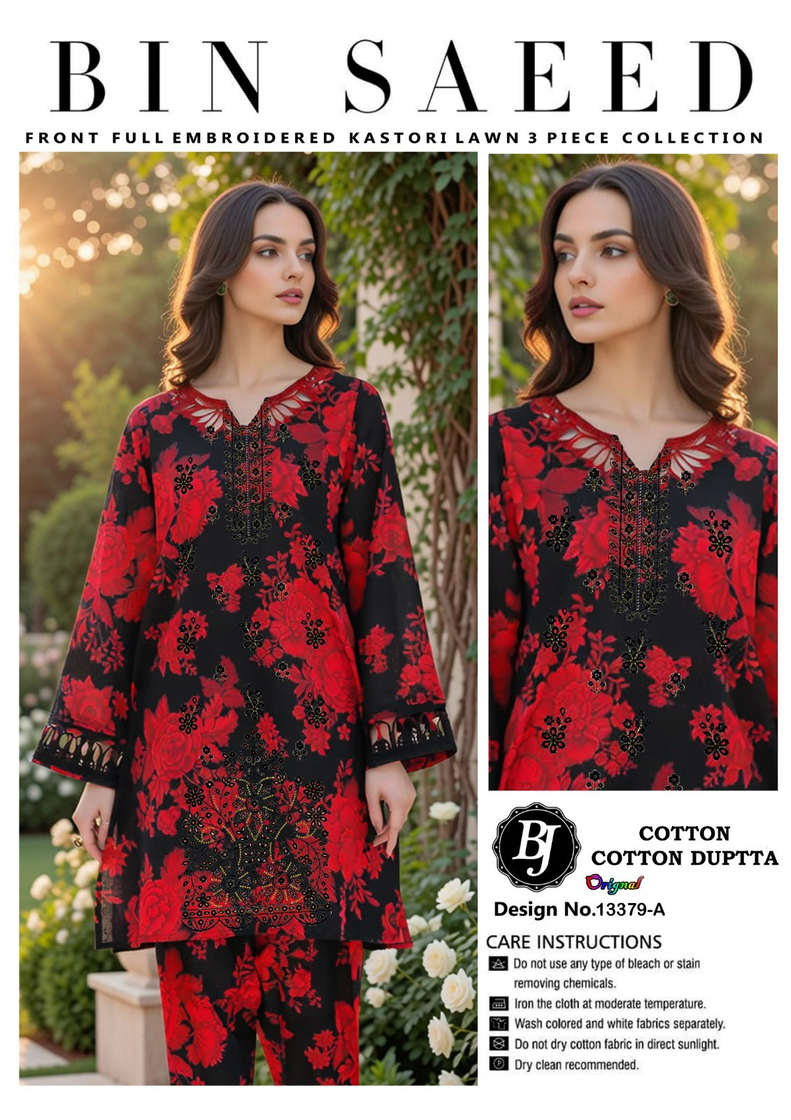 BJ Cotton With Lawn Dupatta