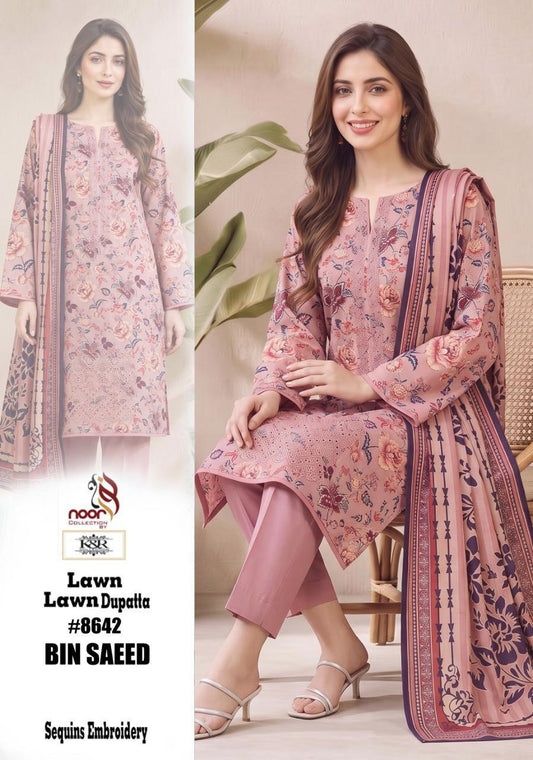 K&R Lawn Shirt with Sequence Embroidery