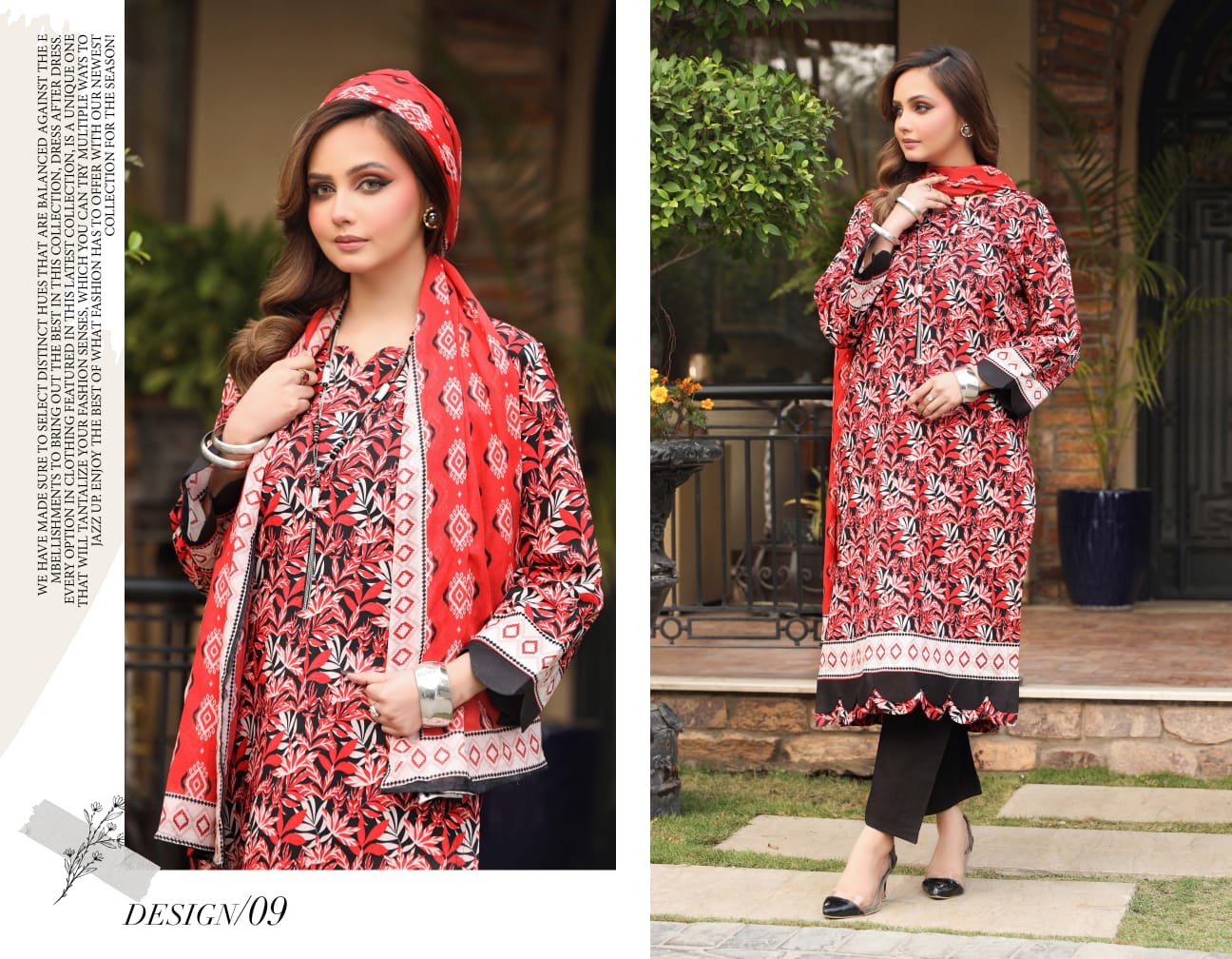 Bin Naeem DIGITAL PRINTED LAWN platinum
