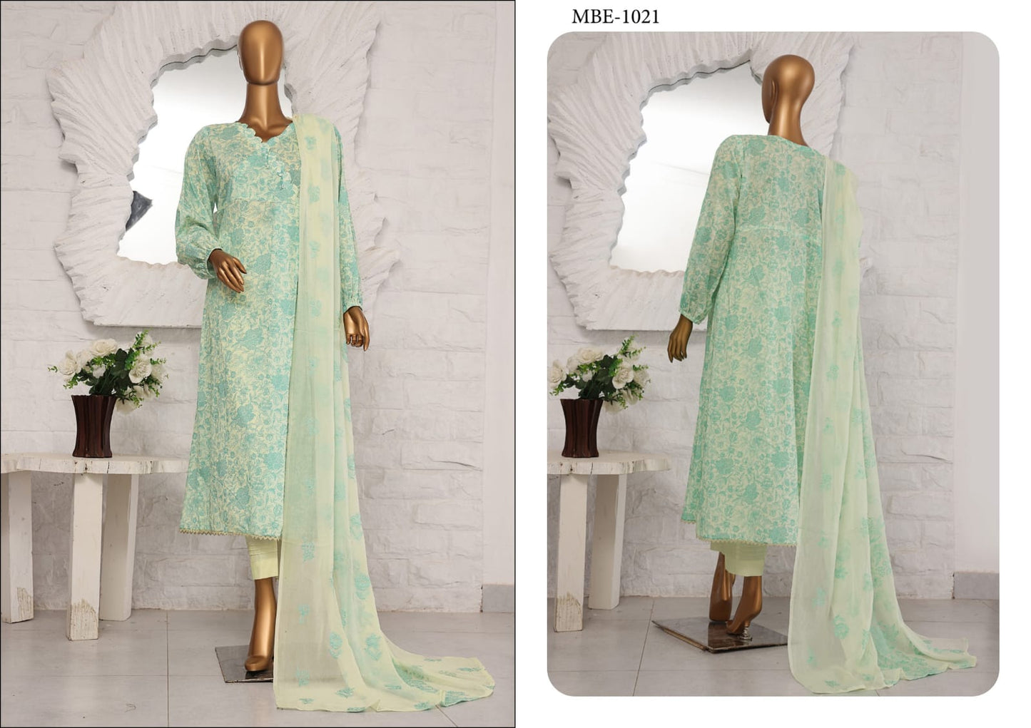 Mother's Embroidered Bamber Chiffon Dupatta