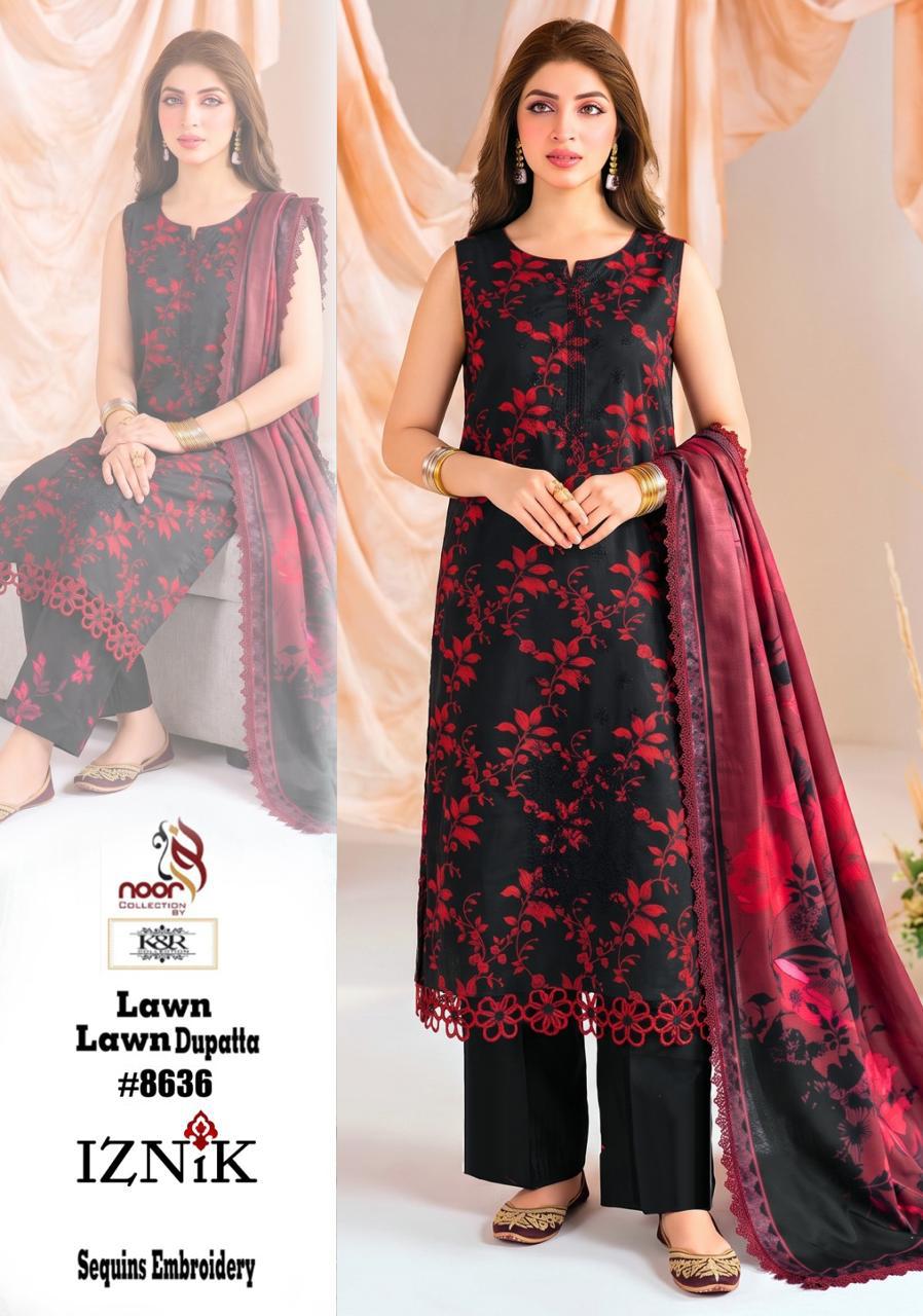 K&R Lawn Shirt with Sequence Embroidery
