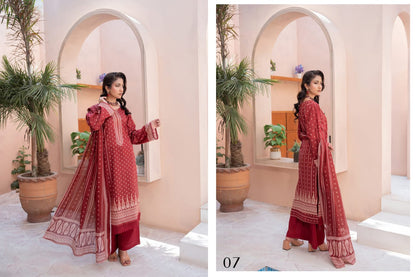 Bin Naeem DIGITAL PRINTED LAWN platinum