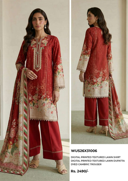 ZELLBURY LAWN Printed 3 PIECE Collection VOL-6 2026