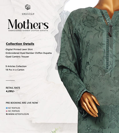 Mother's Embroidered Bamber Chiffon Dupatta