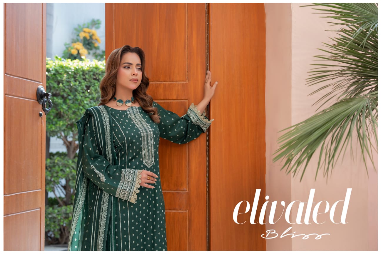 Bin Naeem DIGITAL PRINTED LAWN platinum