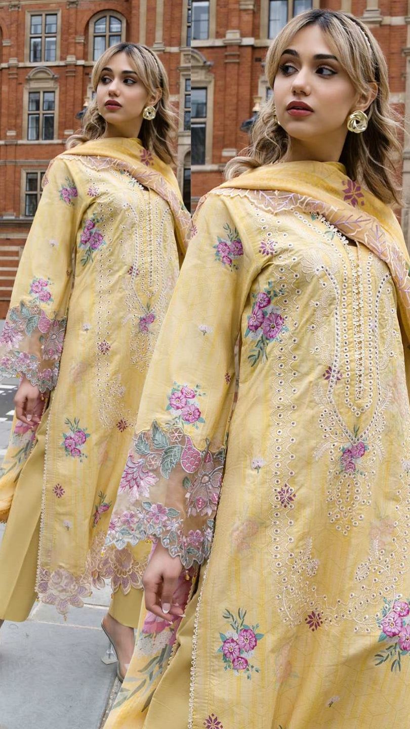 ALZOHAIB SUNSHINE BLOOM England Stories Embroidered Lawn
