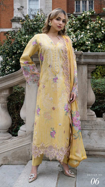 ALZOHAIB SUNSHINE BLOOM England Stories Embroidered Lawn