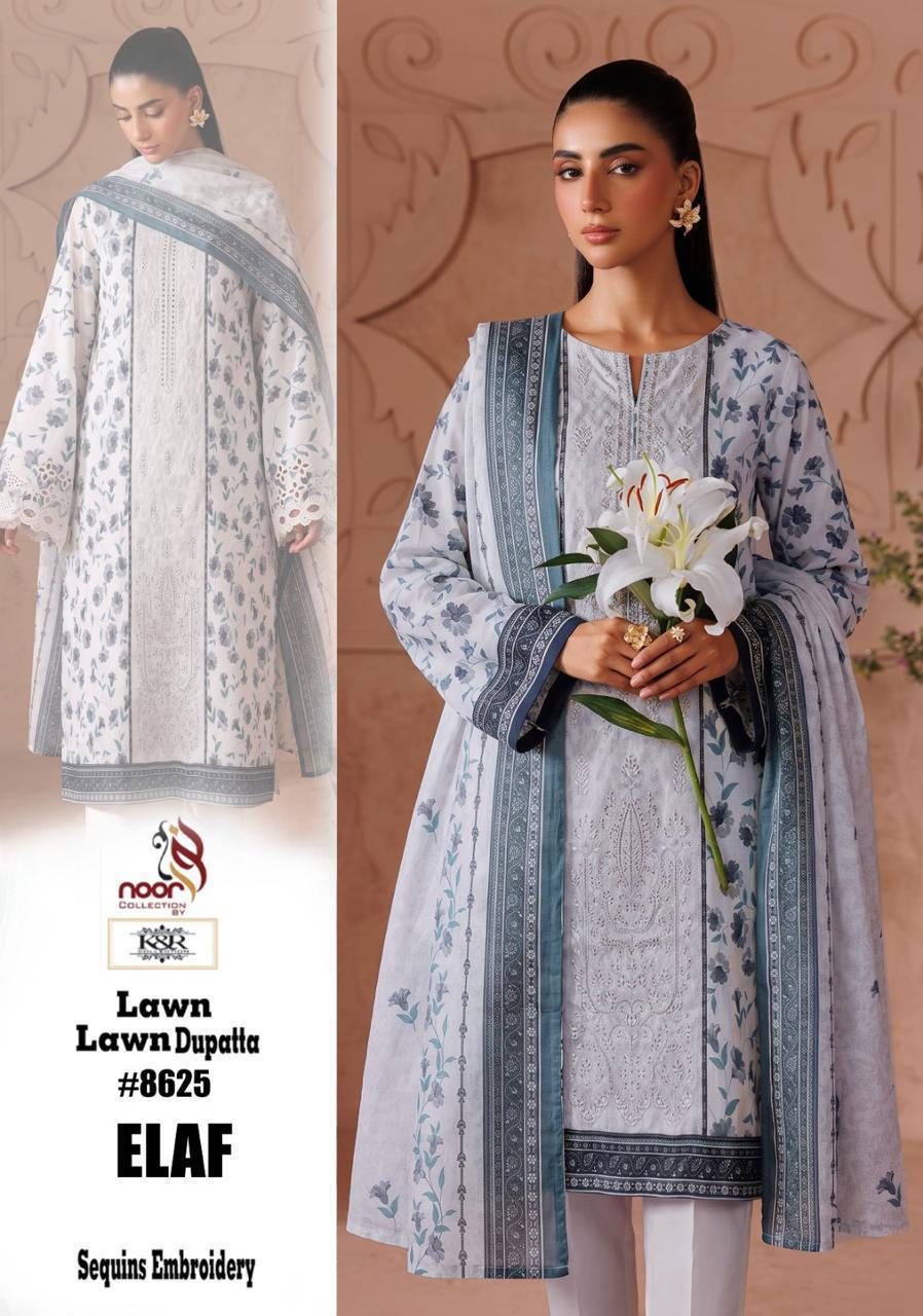 K&R Lawn Shirt with Sequence Embroidery