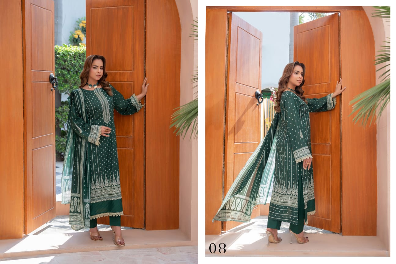Bin Naeem DIGITAL PRINTED LAWN platinum