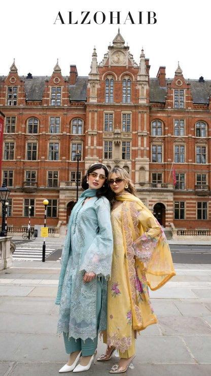 ALZOHAIB SUNSHINE BLOOM England Stories Embroidered Lawn